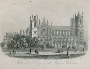 Generel udsigt over Westminster Abbey af English School