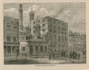 Generel udsigt over Golden Square Brewery af English School