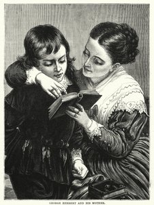 George Herbert og hans mor (gravering) af English School