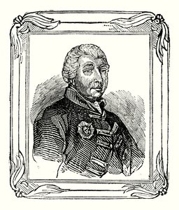 George III, barnebarn af George II blev født 1738; kronet 1760; og døde i 1820 (gravering) af English School