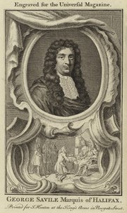 George Saville, markis af Halifax af English School