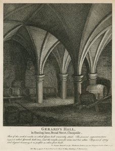 Gerards Hall i Basing Lane, Bread Street, Cheapside af English School