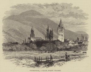 Gingenbach, en landsby i Schwarzwald (gravering) af English School
