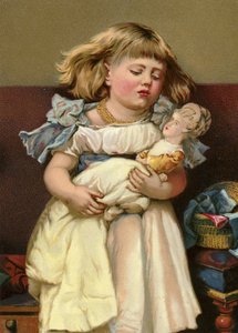 Pige med syg dukke af English School