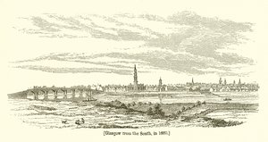 Glasgow fra syd, i 1660 af English School