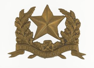 Glengarry-emblem, ca. 1874-81 (messing) af English School