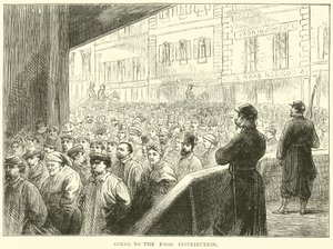Går til maduddelingen, marts 1871 af English School
