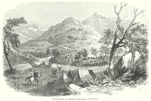Guldfelter ved Mount Alexander, Australien (kobberstik) af English School