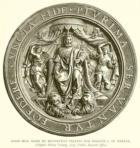 Guldsegl lavet af Benvenuto Cellini til Frans I af Frankrig af English School