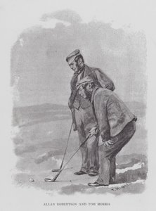 Golf: Allan Robertson og Tom Morris (litho) af English School