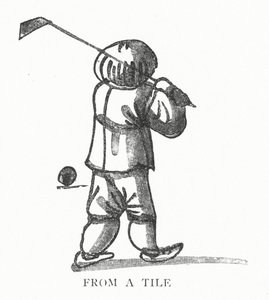 Golf: Fra en flise (litho) af English School