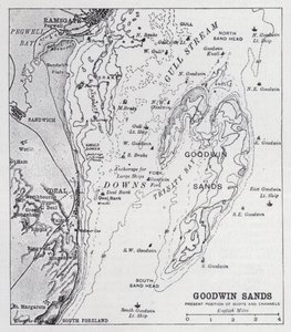 Goodwin Sands (litho) af English School