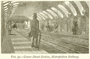 Gower Street Station, Metropolitan Railway af English School