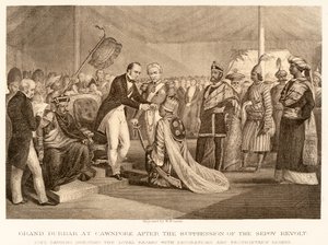 Grand Durbar ved Cawnpore efter undertrykkelsen af Sepoy-oprøret af English School
