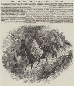 Stor årlig migration af de russiske tartarer (gravering) af English School