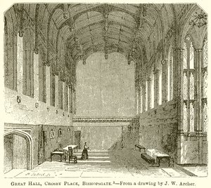 Great Hall, Crosby Place, Bishopsgate af English School