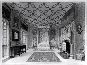 Great North Bed Chamber of Strawberry Hill af English School