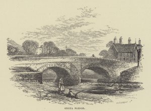 Greta Bridge (gravering) af English School
