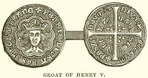 Groat af Henry V af English School