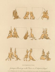 Groteske malerier på frisen i St Stephens Chapel af English School