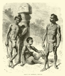 Group of Sonthals, Bengal  af English School