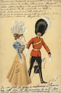 Gardist und eine junge Frau