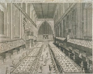 Guildhall, Gentlemans Magazine, 1761 af English School