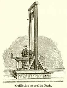 Guillotine som brugt i Paris af English School