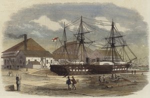 HMS Leopard i dok i Shanghai af English School