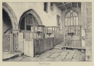 Haddon Hall, Kapellet (litho) af English School