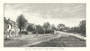 Hadley Green, stedet for slaget ved Barnet (gravering) af English School