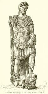 Hadrian træder en fange under fode af English School