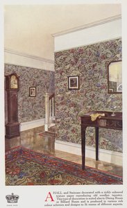 Hall og trappe (farve litho) af English School
