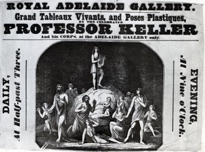 Håndseddel, der reklamerer for 