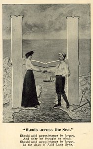 Hænderne over havet (litho) af English School