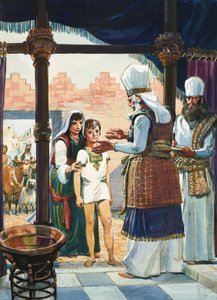 Hannah med sin søn Samuel af English School