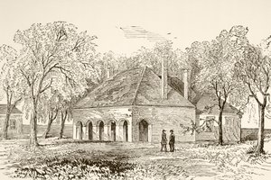 Hannoverin oikeustalo, Virginia (litho) af English School