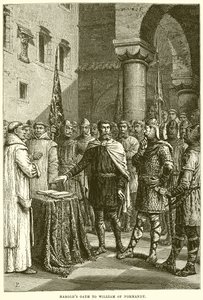 Harolds ed til Vilhelm af Normandiet af English School