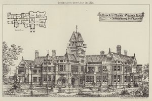 Haseley Manor, Warwick (gravering) af English School