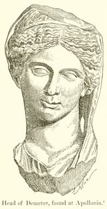 Hoved af Demeter, fundet ved Apollonia af English School