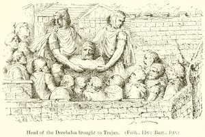 Leder af Decebalus bragt til Trajan af English School