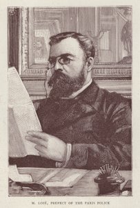 Henri Loze, fransk politiker og politipræfekt for Paris (litho) af English School