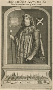 Henric Fitz Alwine, første overborgmester i London af English School