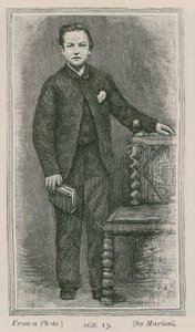 Henry Arthur Jones, dramatiker, 13 år af English School