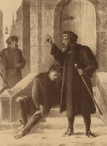Henry Heath, "At tage ham for at være en butikstyv kalder på vagten" (litho) af English School