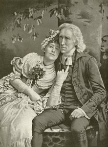 Henry Irving som præsten og Ellen Terry som Olivia (dybtryk) af English School