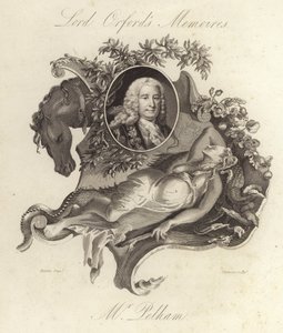 Henry Pelham, britisk whig-politiker og premierminister (gravering) af English School