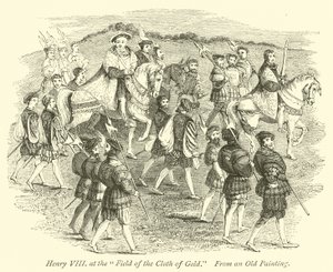 Henry VIII at the Field of the Cloth of Gold  af English School