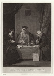 Henry VII med Empson og Dudley af English School
