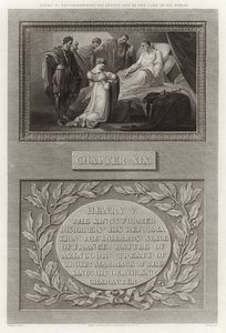 Henrik V anbefaler sin spæde søn til sine adelsmænds pleje af English School